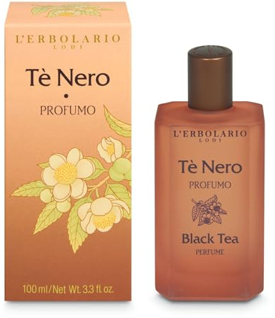 L'Erbolario Tè Nero Profumo Unisex - Eau de Parfum, 100 ml | Adatto come Profumo Uomo e Profumo Donna - Fragranza Floreare e Ambrata - Made in Italy