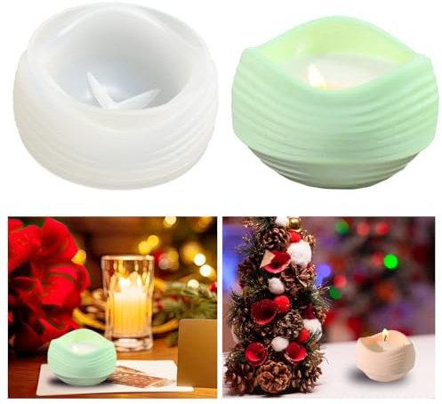 Stampo in silicone per candele, per calcestruzzo, tealight, in resina epossidica, per vasi di fiori, in silicone, per candeline
