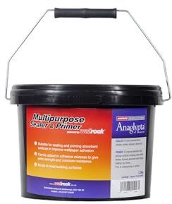 WALLPAPER EMPIRE WPE® Wallrock Multipurpose Primer & Sealer – Ideal for Porous & Dusty Surfaces – High-Performance Wall & Ceiling Primer for Enhanced Paint Adhesion & Surface Sealing 2.5kg