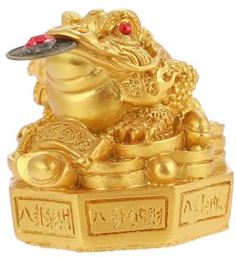 MAGICLULU Krötenornament Aus Hochwertigem Material Dekorative Krötenskulptur Für Schreibtisch Bürodekoration Farbecht Und Langlebig Für Innenraumtischdeko