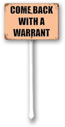 Geroclonup Letrero de metal con estaca para valla, puerta delantera, césped, jardines y negocios, decoración al aire libre, 20 x 30 cm