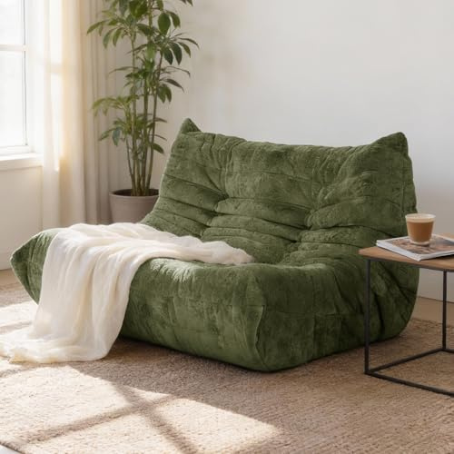 Upvilla Boneless Schaumstoff Couch – bequemes Bodensofa Mit Ergonomischem Design, Ohne Montage, Sitzsack Sofa für Wohnzimmer, Schlafzimmer, Apartment,Gaming & Büro