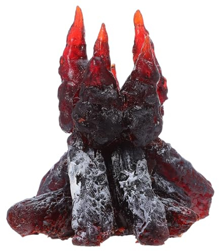 CORHAD Mini Feu de Camp Factice en Résine Modèle de Fausse Bûche Décorative Accessoire de Micro-Paysage sans Fumée pour Terrarium Diorama et Décorations de Maison de Poupée