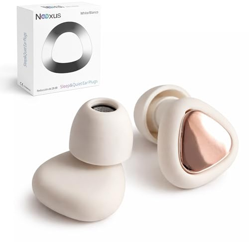 Sleep&Quiet Tapones Oídos Ruido Dormir de Lado sin Presión. Reducción de Ruido 28dB, Silicona Reutilizable, 4 Tallas (XS-L) para Ronquidos, Viajes y Concentración, Cancelación Parcial del Ruido.