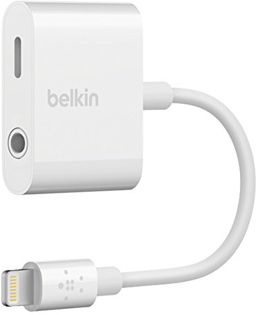 Belkin 3.5 mm Audio + Charge Rockstar (iPhone Aux Adapter/iPhone Charging Adapter), White