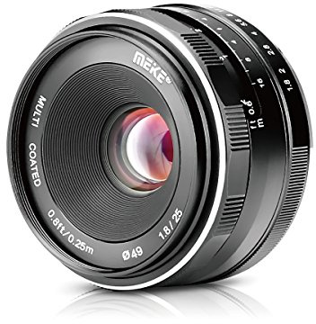 Meike 25mm F1.8 Large Aperture Wide Angle Lens Manual Focus Lens Compatible with Panasonic Lumix Olympus M43 Mount Mirrorless Cameras GH4 GH5 GH6