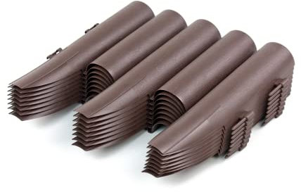 KCT 2.1m / 7ft Brown Wood Effect Plastic Garden Path Lawn Edging Log Border Fencing (8 Pieces)