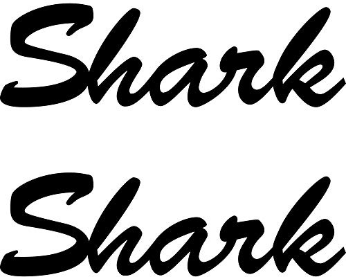 GreenIT 2 Stickers 18 cm Shark Lettering Shark Tattoo Decorative Film for Car Window Door etc.
