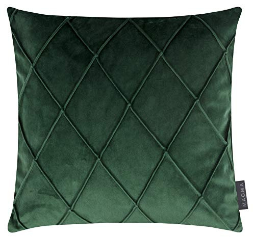 Magma-Heimtex Samt-Kissenhülle Nobless 2er-Set wunderbar weich und atmungsaktiv. Made in Germany! (ca. 50 x 50 cm, Grün)