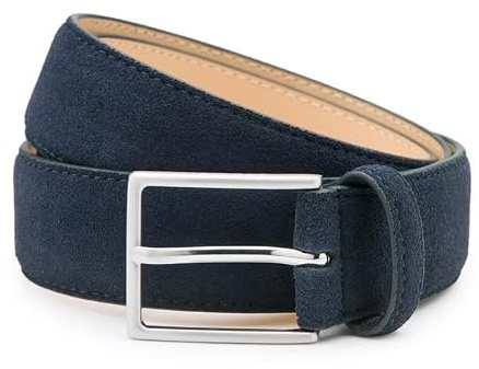 DTCH.FIT Herrengürtel Bobby - Wildleder - Blau - Breite: 3,5 cm - 95 cm