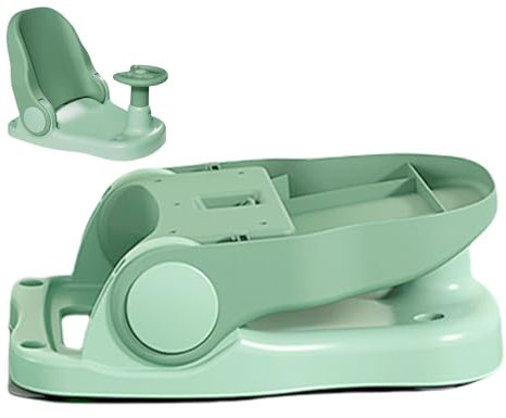 Baby Badewannensitz ab 6 Monaten | Zusammenklappbarer Sit up Badesitz für Babys mit Verstellbaren Saugnäpfen für die Rückenlehne | Tragbarer Rutschfester Duschstuhl für Kleinkinder