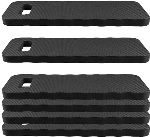 FUNSUEI 6 cuscinetti per ginocchia da giardino, 40 x 18 x 2 cm, colore nero, per lavori in giardino