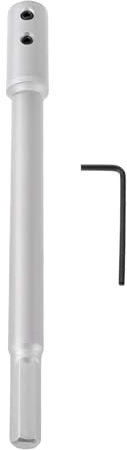eMagTech 1 Rallonge de Mèche Extra Longue Tige Hexagonale 3/8 avec Clé Compatible avec Les Mèches Forstner (5-3/4 Po) Longueur 178 Mm/7 Po