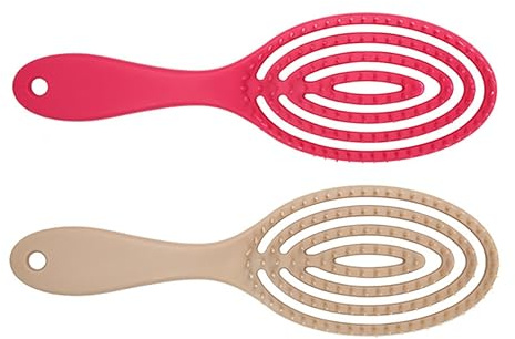 IWOWHERO 2pezzi Spazzola Per Massaggi Del Capelluto Pettine Per Bagnati e Impugnatura Ergonomica e Denti Smussati e Portatile Per Viaggi e Dei