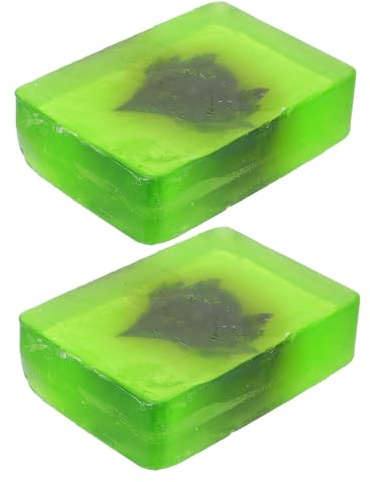Homoyoyo 2 Piezas Jabón De Aceite Esencial De Ajenjo Jabones Artesanales Rostro Jabones De Aceites Esenciales Verdes Piel