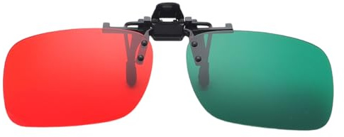 Clip On Occhiali Lenti In Verde Per Migliorare I Bambini Colore Vista Migliorare La Percezione Debolezza Adulto Verde Uomini Guida, Sinistra Verde Destra Re