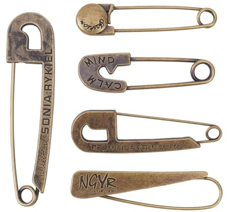 arricraft 5 Stück Extra Große Sicherheitsnadeln 5 Stile Antik Bronze Heavy Duty Sicherheitsnadeln Vintage Brosche Pin Pullover Schal Clip Kilt Pin Für Schal Hut Pullover Rock Schal