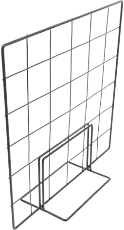 Veemoon Multifunktionales Metallgitter Wandregal 30x30cm Schwarzes Drahtgitter für Kindergarten Kunst Marktstände Schmuckpräsentation Leicht Transportierbarer Wandpaneel Organizer