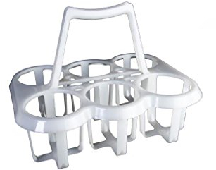 Getränkehalter Getränkekorb für 6 Flaschen Flaschenkorb Getränkekorb Flaschenträger (Natur)