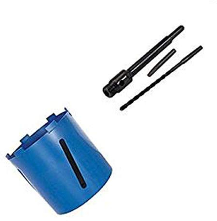 Tooltime® 117mm x 150mm Diamond Core Drill + 100mm Hex Arbor + Pilot Drill