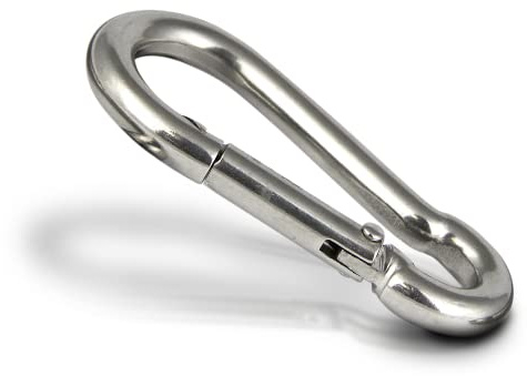 PROTECH 1 Stück Karabinerhaken 120mm Edelstahl (11x120) rostfreier A4 Karabiner Feuerwehrkarabiner Haken Schlüsselanhänger