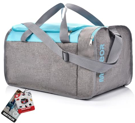 meteor Sporttasche Kinder 20-40 L Schwimmtasche Badetasche klein Schule | Turntasche für Schulsport, Schwimmunterricht und Reise, Jungen und Mädchen, Polyester, Seitenfach, verstellbarer Gurt
