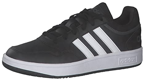 adidas Herren Hoops 3.0 Low Classic Vintage Shoes Schuhe, Core Black/Cloud White/Grey Six, 44 EU