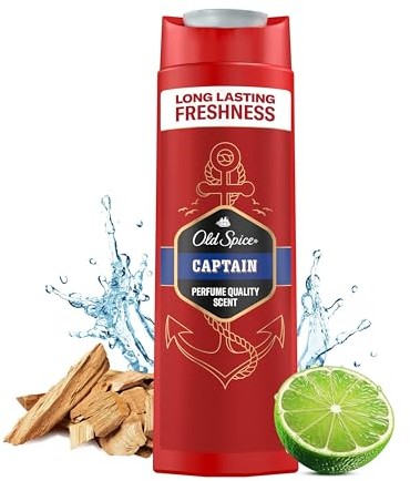Old Spice Captain 3-in-1 Duschgel für Haar, Gesicht und Körper 250 ml, langanhaltende Frische, Duft von Parfumqualität, Tiefenreinigung