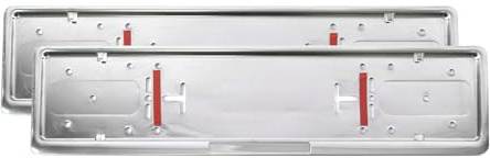 OMAC Kennzeichenhalter Nummernschildhalter kompatibel mit VW Golf 8 2019-2025 Edelstahl 2tlg