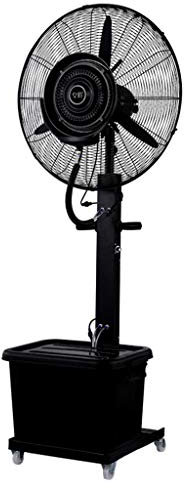 Ventilador de Pie,Ventilador Industrial de Piso Ventilador Oscilante de 3 Velocidades con Cabeza Inclinable 260 Watts - Negro