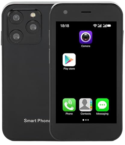 Mini Smartphone XS15 3G, Téléphone Portable Android 3 Pouces pour Femmes Adolescentes, 2 Go de 16 Go de ROM, Super Petit Téléphone Portable de Secours, Double Caméra 0,3 MP 2