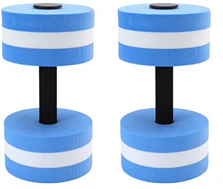 Pilipane Lot De 2 Haltères Aquatiques EVA pour Exercices en Piscine, pour Hommes, Femmes Et Enfants, Aquagym, Thérapie Aquatique, Fitness en Piscine, Exercices Aquatiques(Bleu)