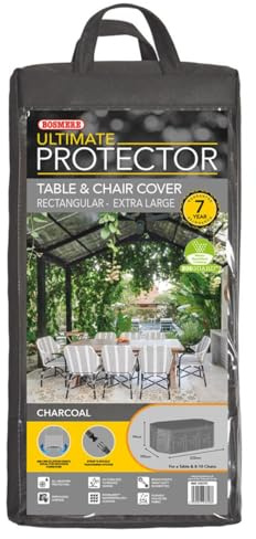 Bosmere Ultimate Protector Rectangular Patio Set Cover 8-10 Seat Charcoal U537C