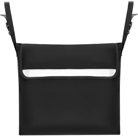 QWORK® Groß Rollstuhltasche Hinten mit Reflektierenden Streifen, 45x40x7.5cm, Wasserdicht Tasche aus Wasserdicht 420D Oxford-Gewebe