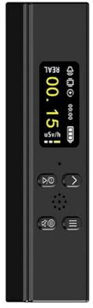 Giwnhvx Detector de radiación nuclear, contador Geiger, control de descarga de aguas residuales, instrumento de alarma de dosis de radiación personal, accesorios de repuesto negro