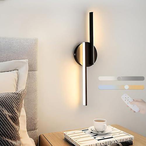 GZZBMY Wandleuchte LED Innen Dimmbar Wandlampe mit Fernbedienung Lange Parallele Moderne Wandleuchten Badezimmer Wandbeleuchtung für Flur Treppenhaus Wohnzimmer Schlafzimmer