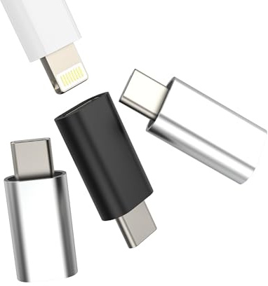 Adaptateur Lightning Femelle vers USB C Mâle (Lot de 3) câble de Charge certifié pour Apple MFi pour iPhone 16 15 Pro convertisseur Port Type C pour iPad connecteur de Charge Compatible avec Samsung