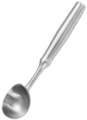Ice Cream Scoop, One Piec Heavy Duty Stainless Steel Sturdy Icecream Scooper Cookie Fruit Scoop, Durable NO Paint NO Coating Dishwasher Safe
