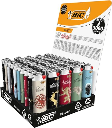 BIC J26 Maxi Reibrad-Feuerzeug Special Edition „Game of Thrones“ | 50 Stück