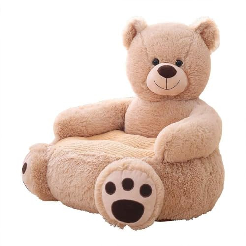 JiaWell Sitzsack for Kinder, Sitzhocker, Babyhocker, Stuhl, Kinderspielzeug, Kindersofasitz, Kinderstuhl, Sessel, Tiersofasitz(Teddy)