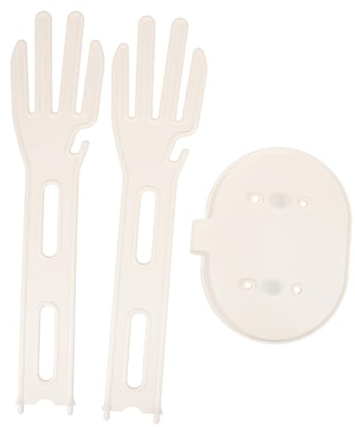 Kitchen Glove Holder Dish Drying Rack with Suction Cup Rack, Pp Beige | Detachable Base, Elevated Drainage Design, Water Collection Tray, Easy Assembly for Towels and Dishcloths