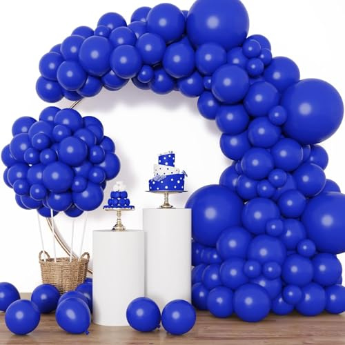 Luftballon Girlande Dunkelblau, 129 Stück Marineblau Luftballons Girlande Set, Blau Latexballons für Girlanden Bögen Geburtstag Hochzeitstage Abschlussfeiern Dekoration (18/12/10/5 Zoll)