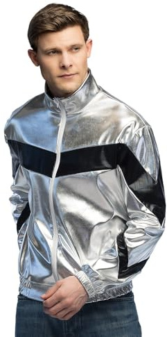 Boland Chaqueta Cosmic Plateada Metalizada Chaqueta Cosmic plateada metalizada Unisex adulto (Pack de 1)