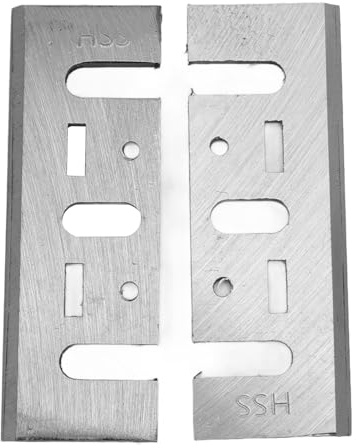 ViaGasaFamido Paquet de 2 Lames de Raboteuse HSS de Remplacement 82 Mm (3,25) Lames Réaffûtables en Acier Rapide pour DW680, KP0810, N1900B Plus de Couteaux de Raboteuse électriques