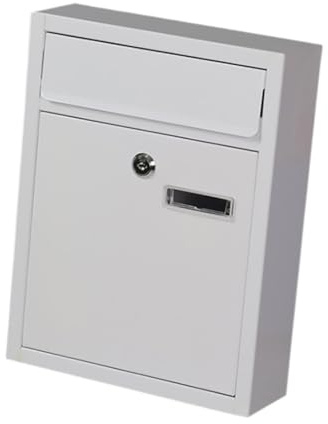 dijiusidy Postskåp med modern stor kapacitet väggmonterad brevlåda tidskrifter väggmonterad brevlåda brev tidskrifter post, Vit, 9.45 x 3.15 x 12.60 tum