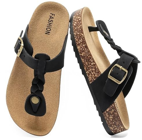 zaxunai Infradito Bambine, Sandali Estivi Con Suola In Sughero Unisex Bambini, Sandali Flip Flop Bambino Con Fibbia Regolabile, Pantofole Da Bagno Antiscivolo, Pantofole Comode Per Casa
