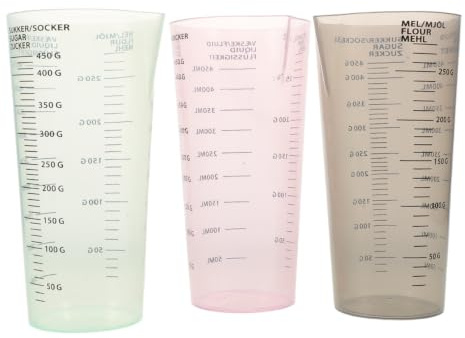 ADOCARN 3 Pièces Tasse à Mesurer Transparente en Plastique pour Lessive et Assouplissant, Compacte et Pratique, pour Dortoirs et Paquet de Sport, Maximise la Durée du Détergent
