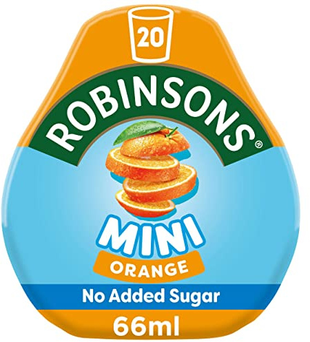 Robinsons SQUASH'D, 0 Percent Sugar, Real Fruit Squash, Low Calorie, Passion Fruit and Mango, Makes 20 Drinks Per Pack 66 ml