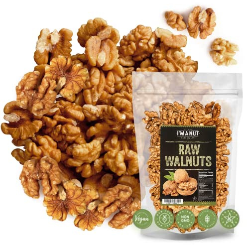 Premium Raw Walnut Halves & Pieces 48oz (3 lb) - 100% Natural, No-PPO, Non-GMO, Batch-Tested Gluten & Peanut Free, Kosher, Small Batch Quality