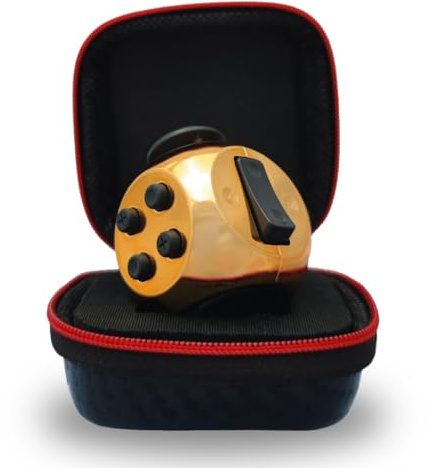 PILPOC theFube Cubo Antiestrés Fidget Cube - Juguetes Sensoriales Adultos y Niños - Juguetes Antiestrés Ansiedad, TDAH, Autismo - Fidget Toy con Lados Silenciosos y Lados de Clics [Negro y Oro Rosa]
